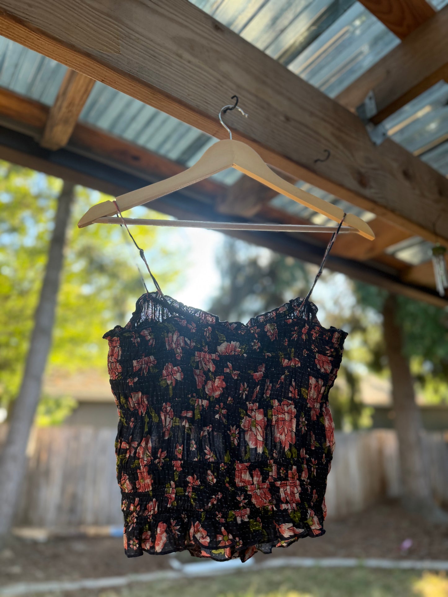 FP One Handprinted Smocked Floral Cami