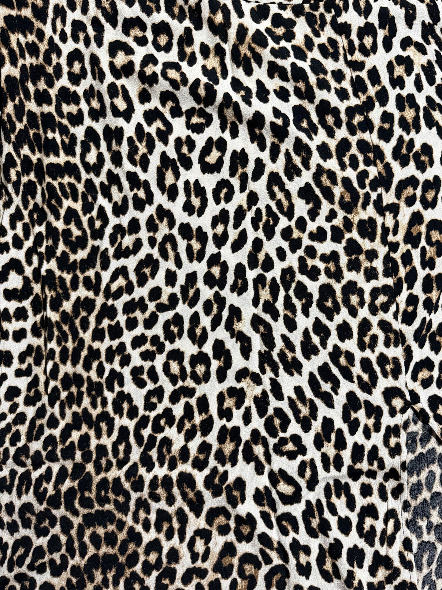 H&M Leopard Print Bias-Cut Midi Skirt