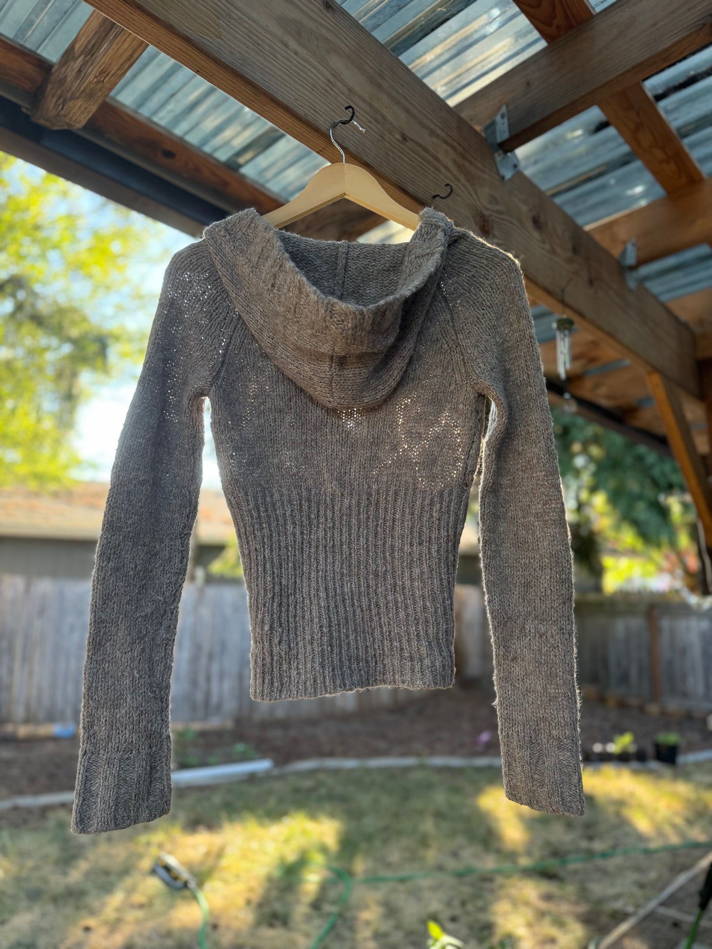 Free People Chunky Knit Hooded Cardigan