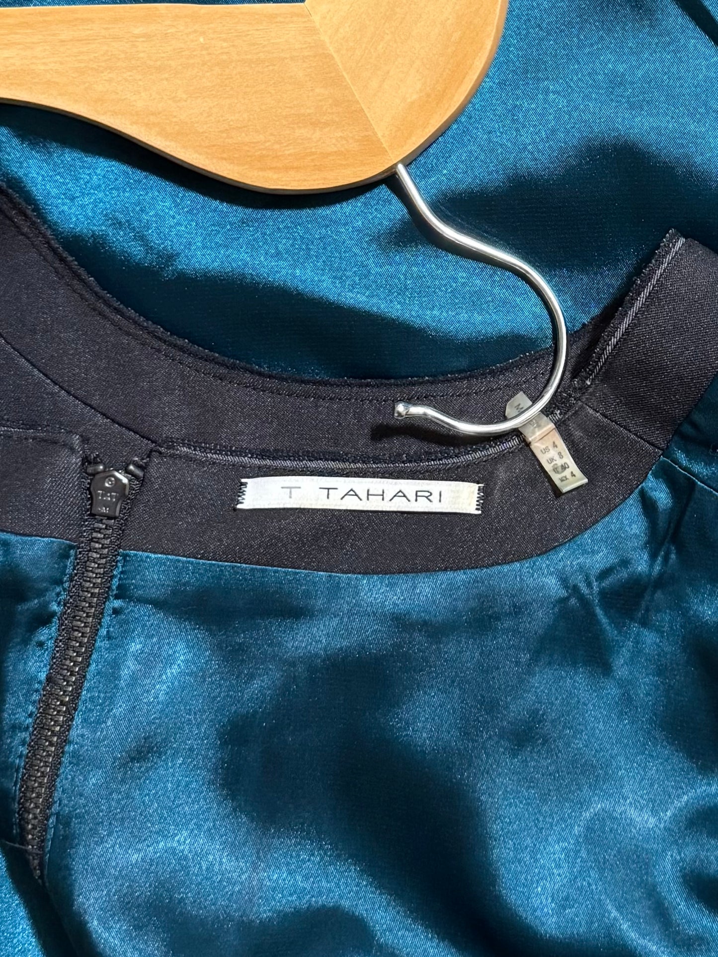 T Tahari Black Peplum Sheath Dress