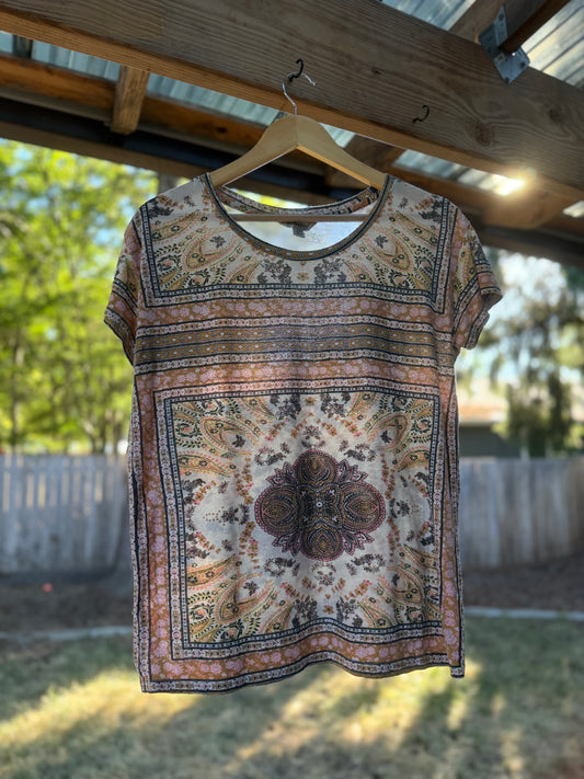 Lucky Brand Mosaic Medallion Tee