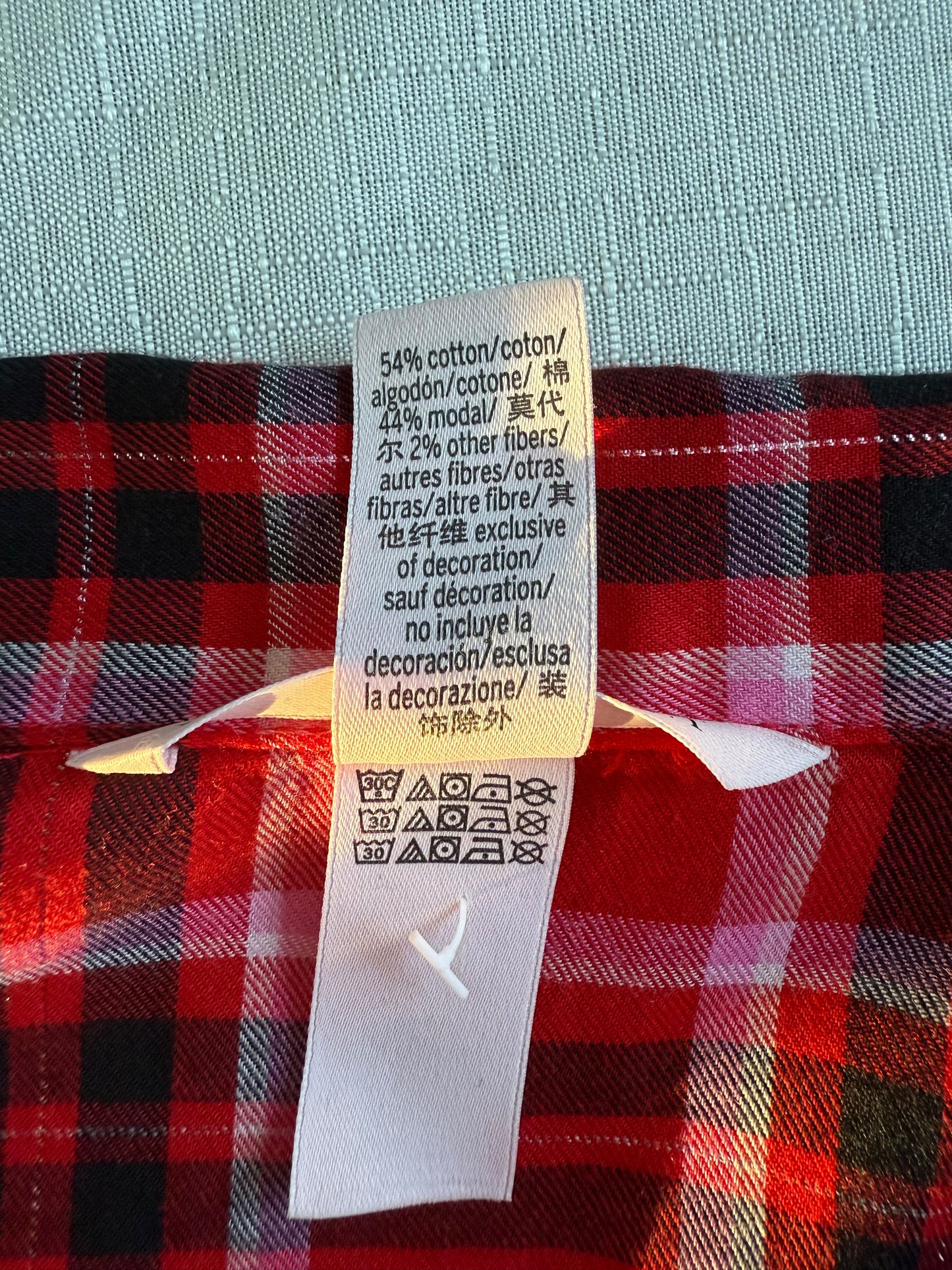 Victoria’s Secret Red Plaid Sleep Shirt