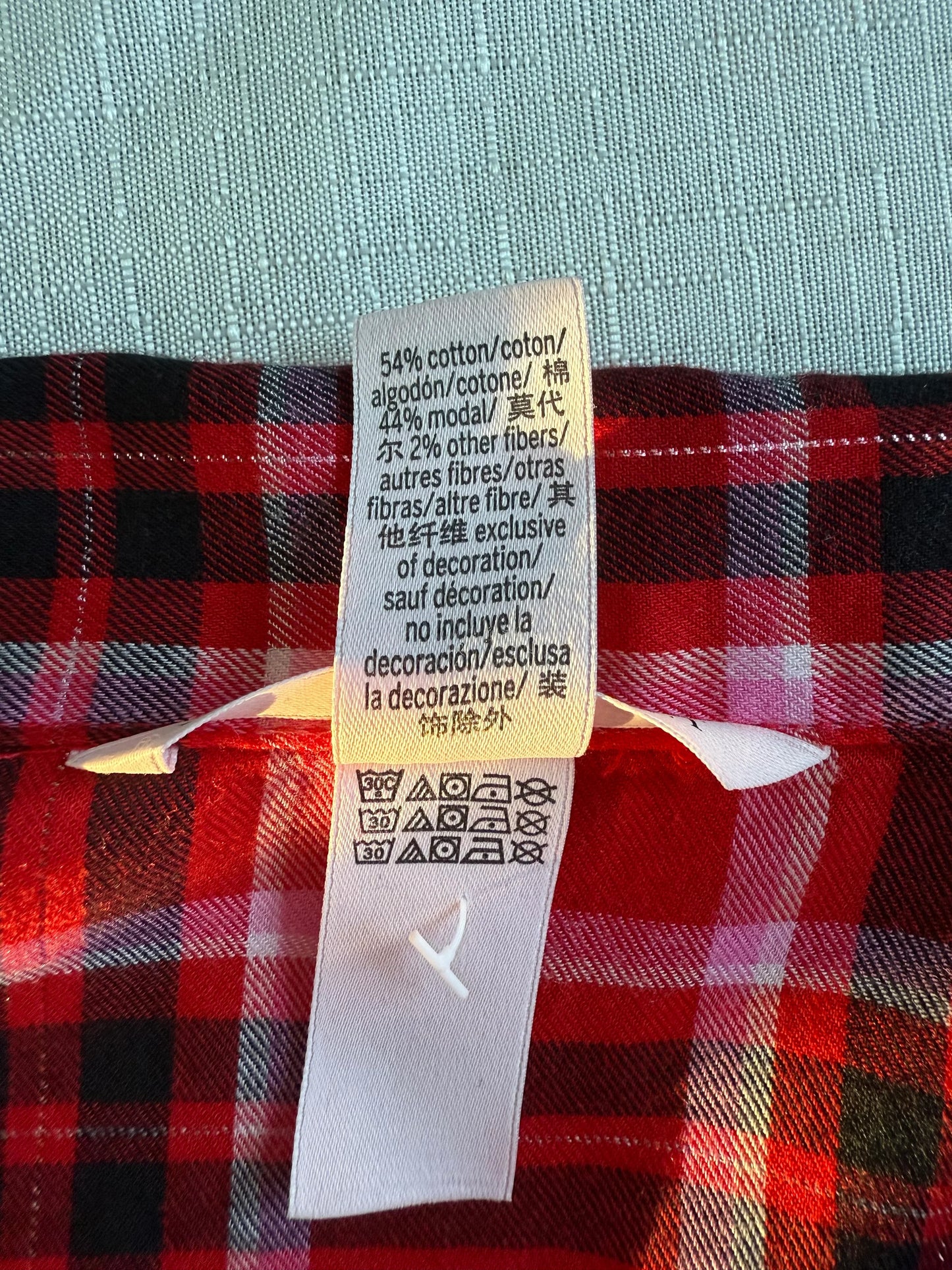 Victoria’s Secret Red Plaid Sleep Shirt