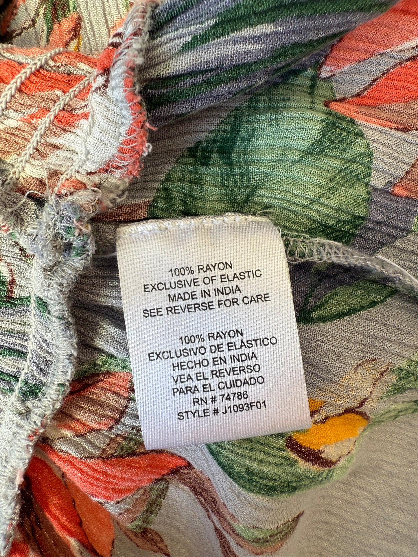 Patrons of Peace Grey Floral Smocked Peplum