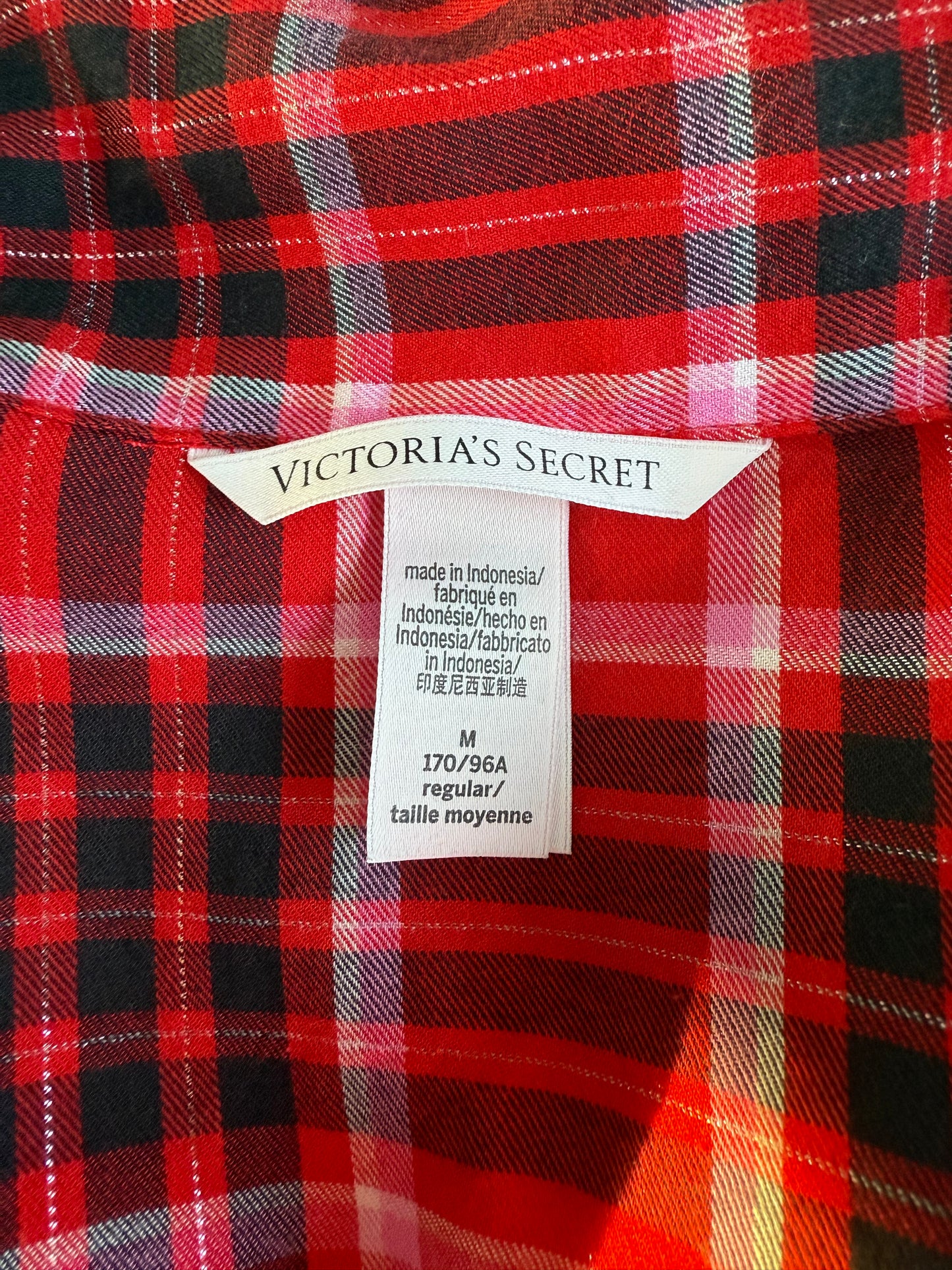 Victoria’s Secret Red Plaid Sleep Shirt