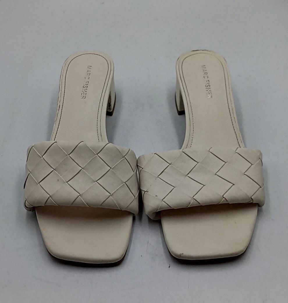 Marc Fisher Casara Woven Block Heel Slides
