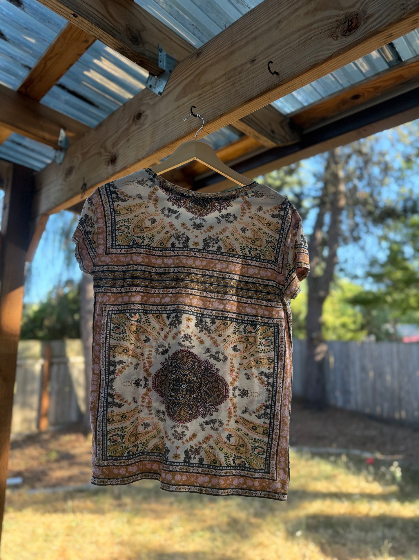 Lucky Brand Mosaic Medallion Tee