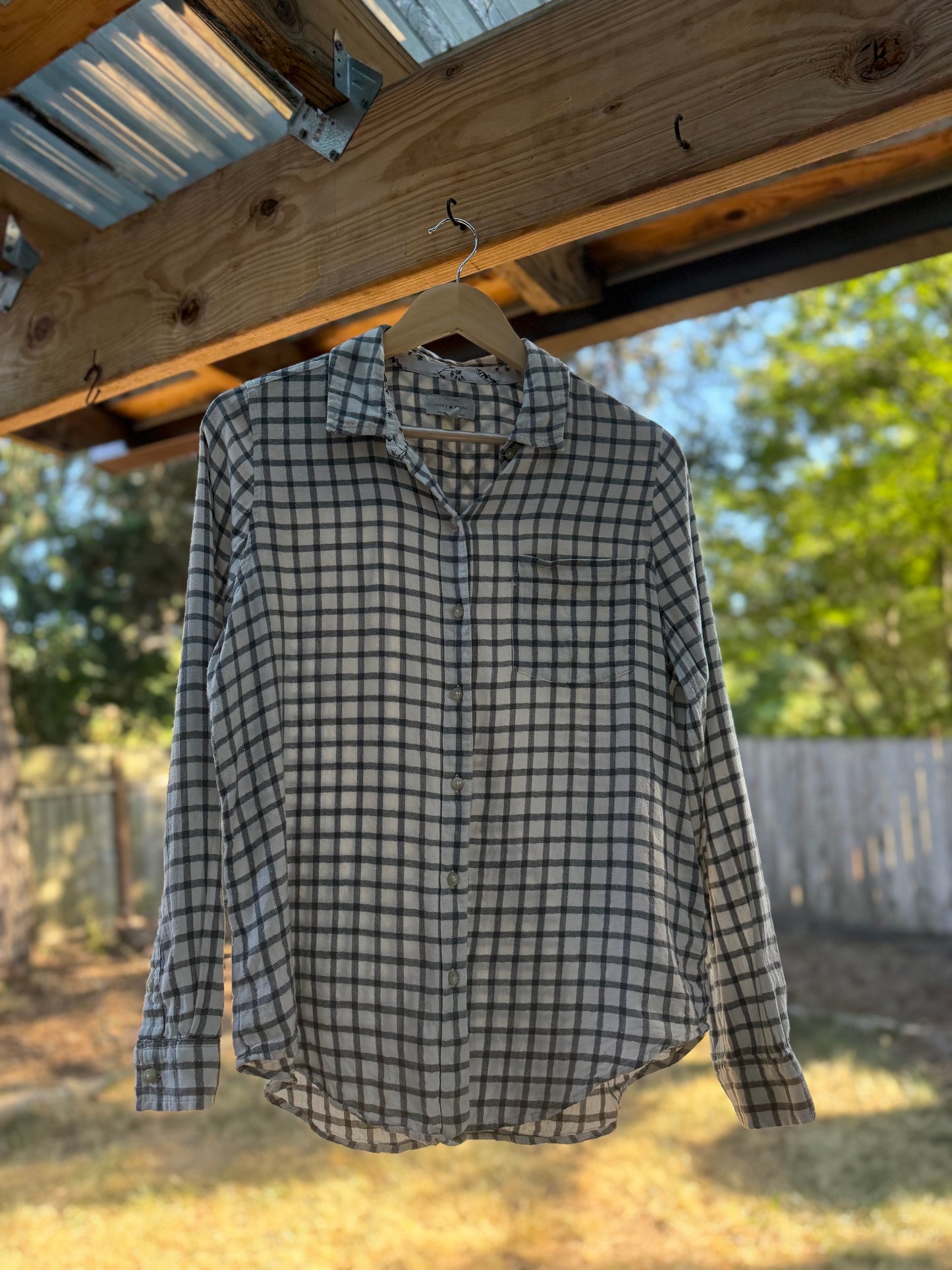 Lucky Brand Soft Brushed Plaid Button-Up