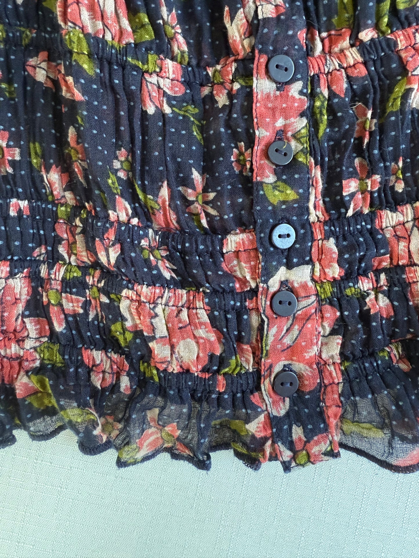 FP One Handprinted Smocked Floral Cami