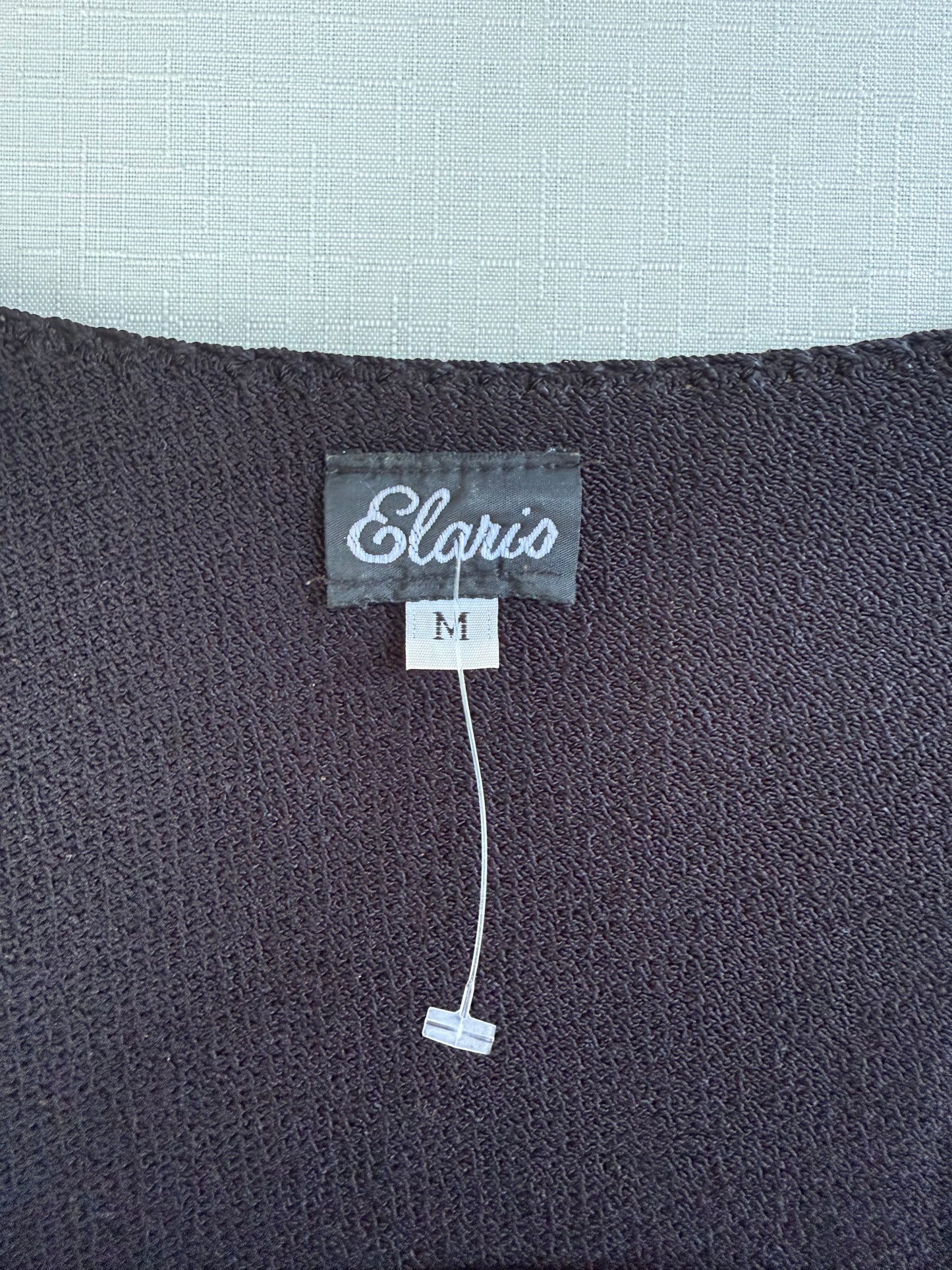 Elaris Lace-Up Black Knit Top