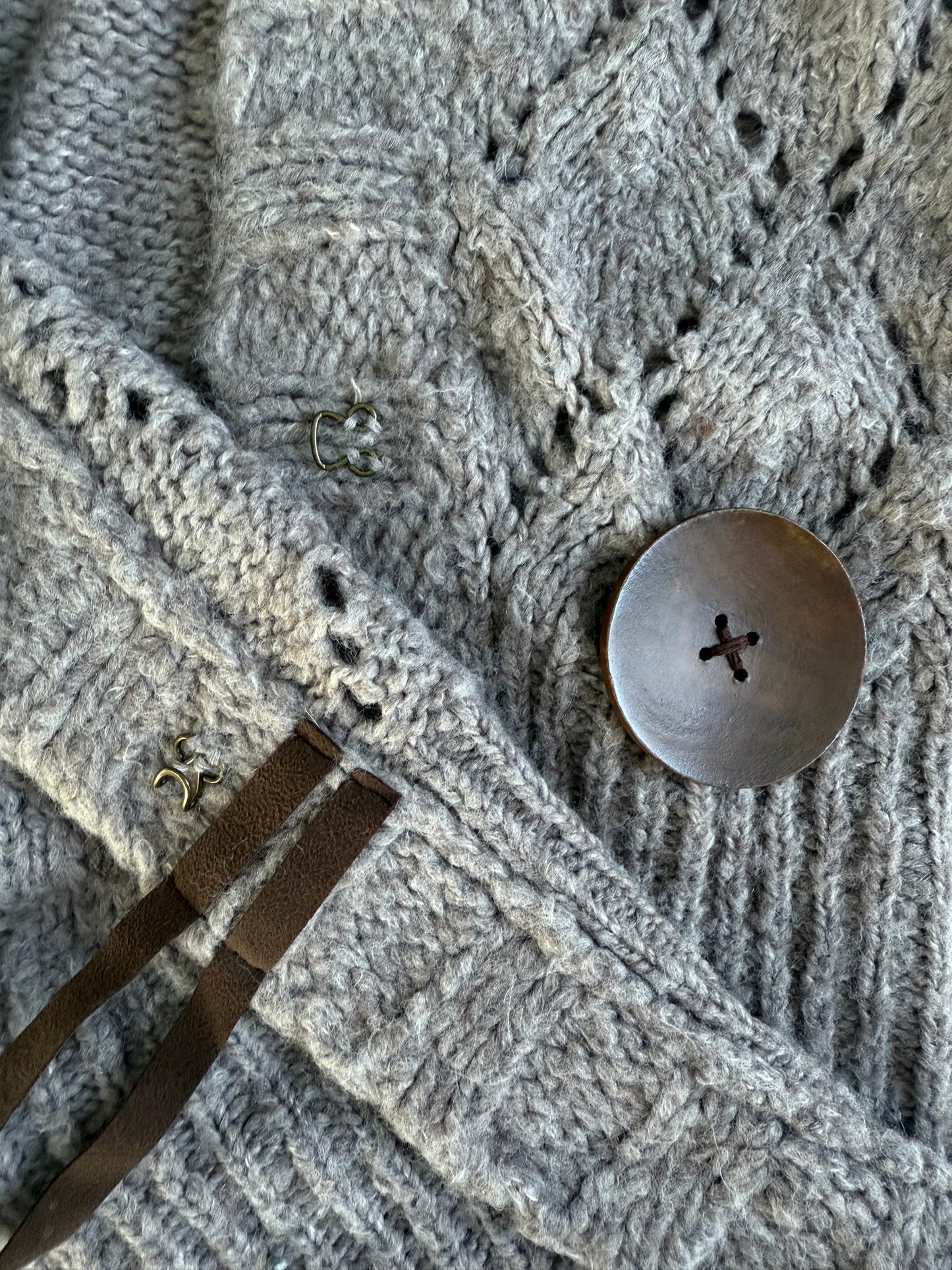 Free People Chunky Knit Hooded Cardigan