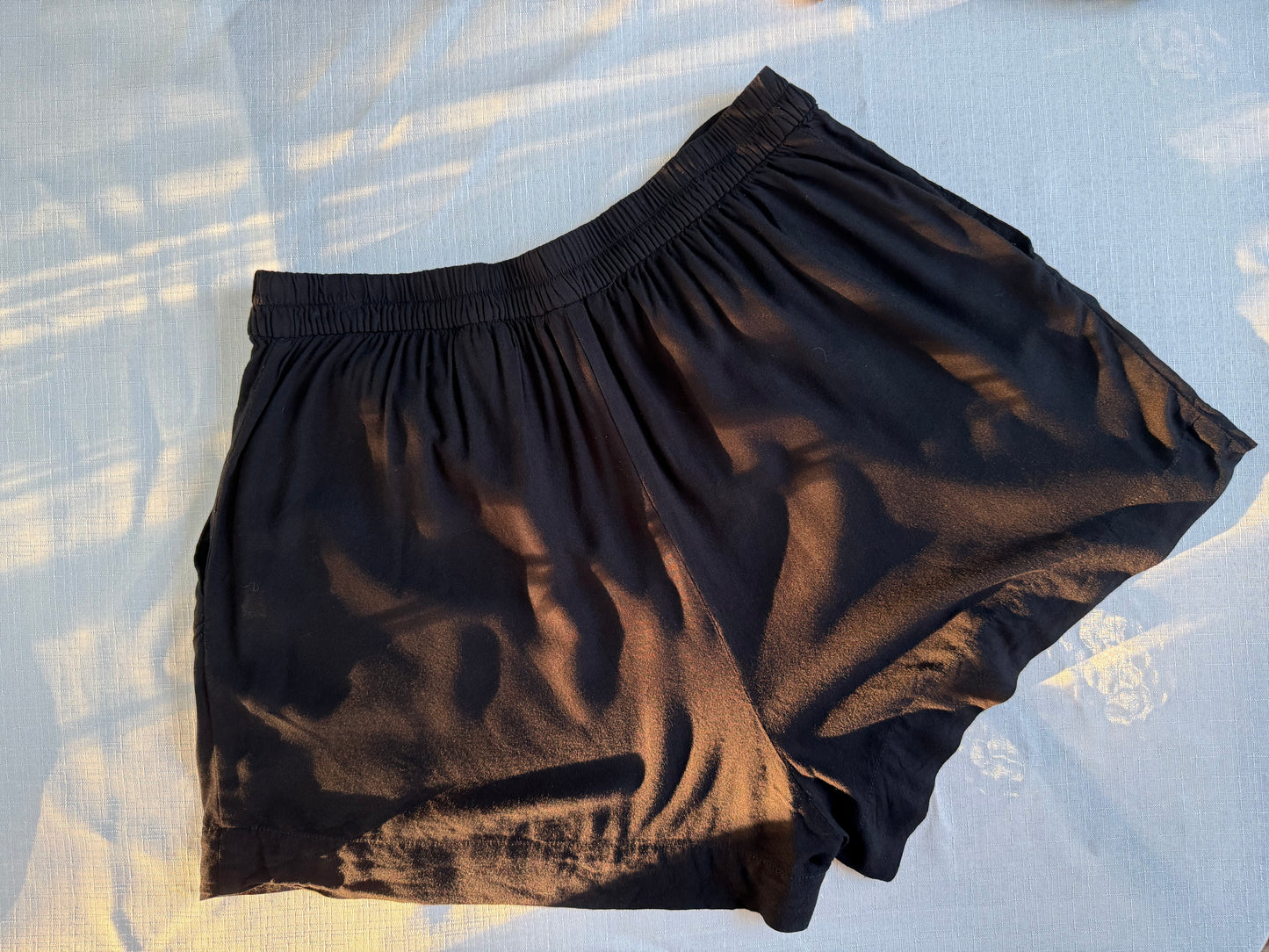 H&M Black Viscose Shorts