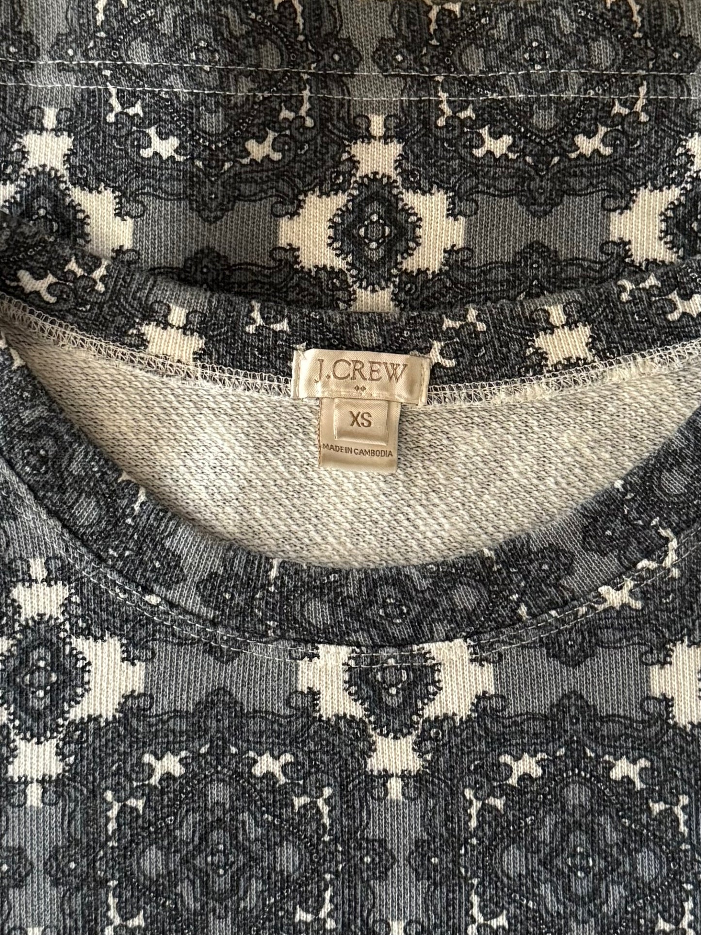 J.Crew Medallion Print Sweatshirt
