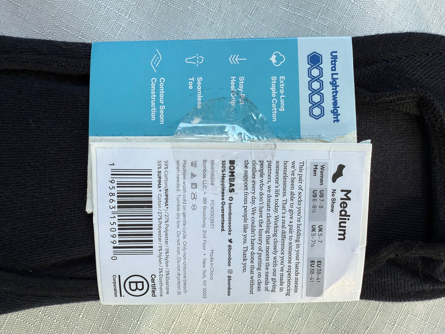 Bombas Low-Cut No Show Socks