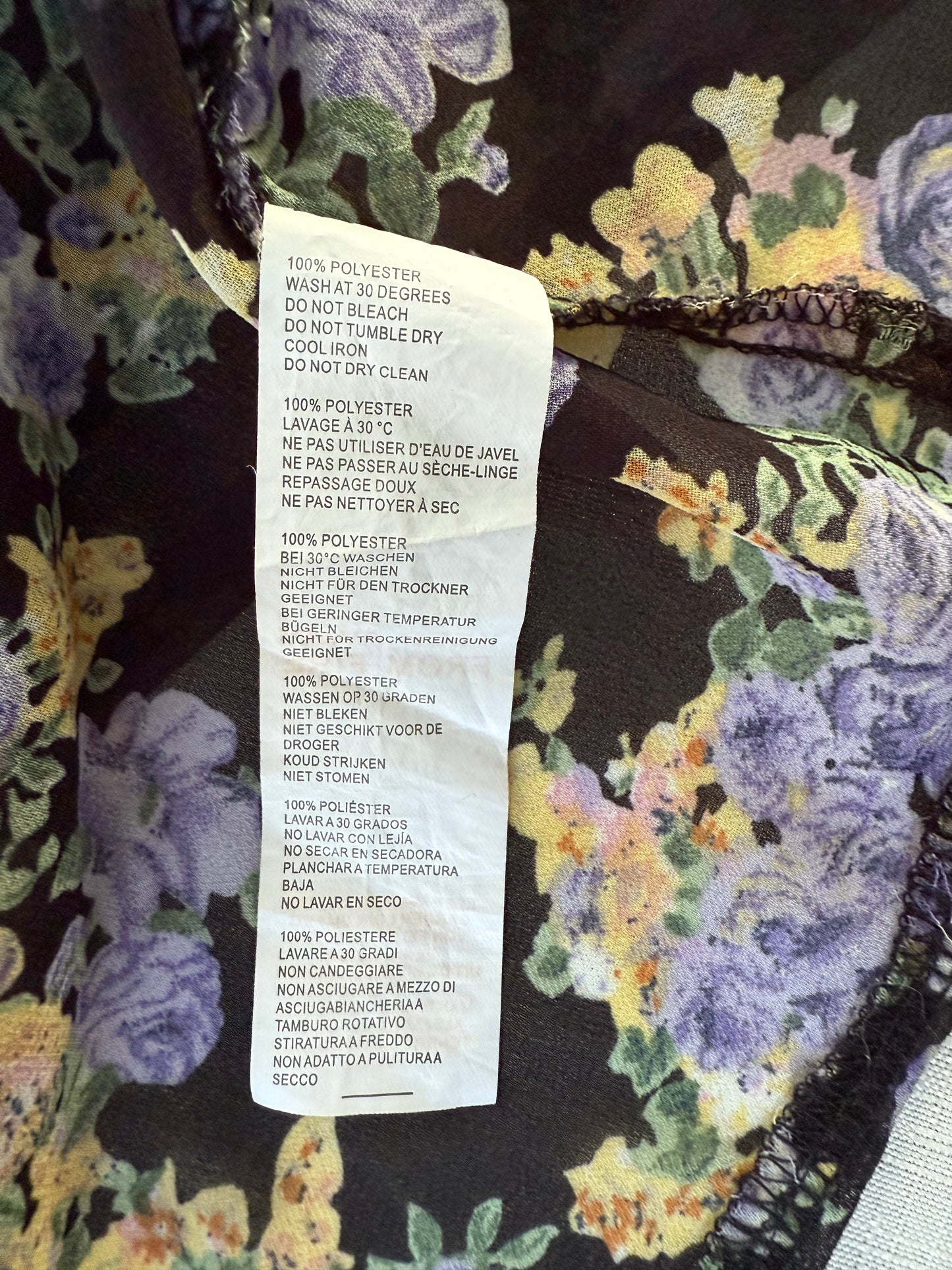 Nasty Gal Sheer Floral Ruffle Blouse