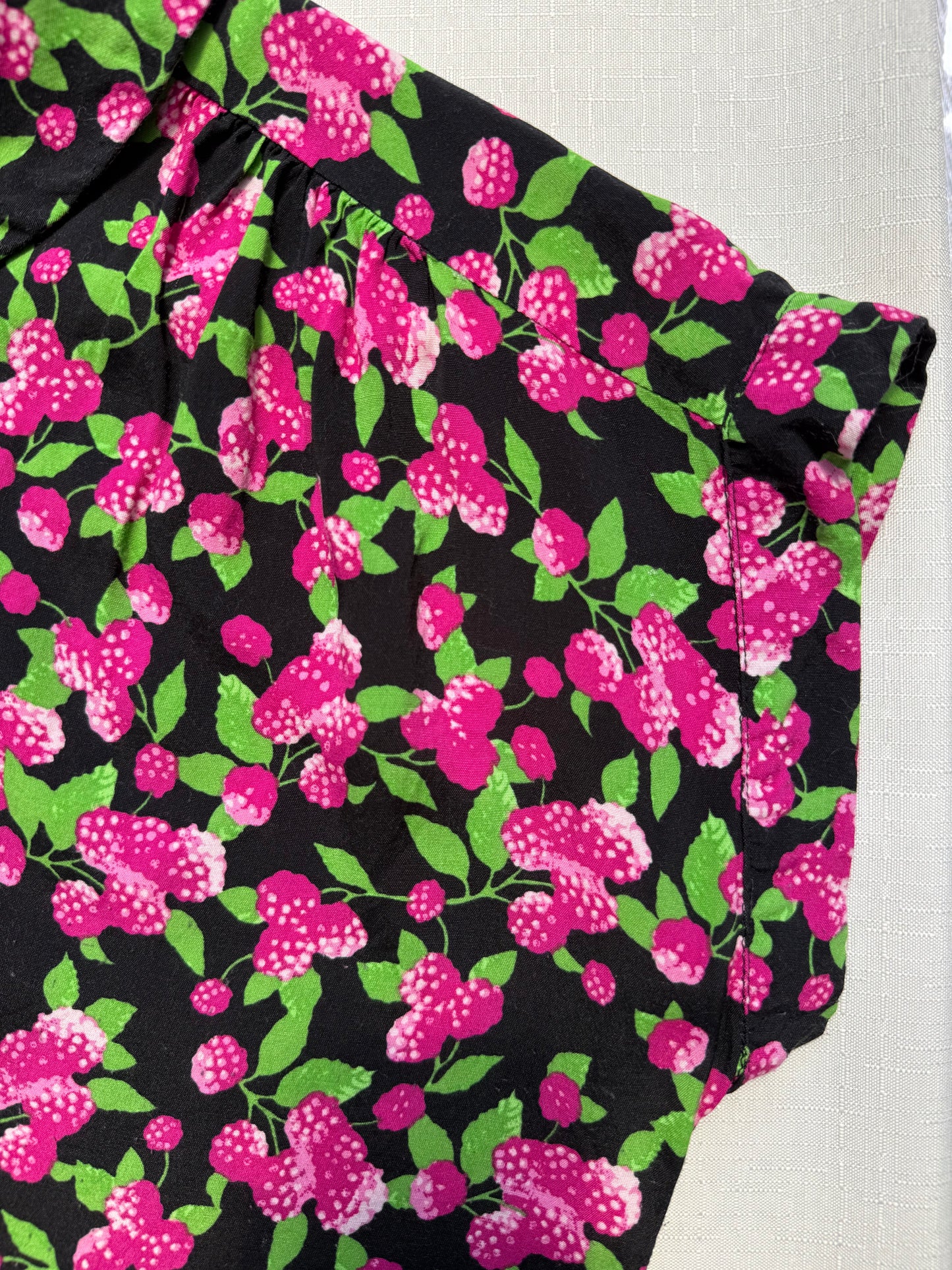 ModCloth Berry Floral Blouse
