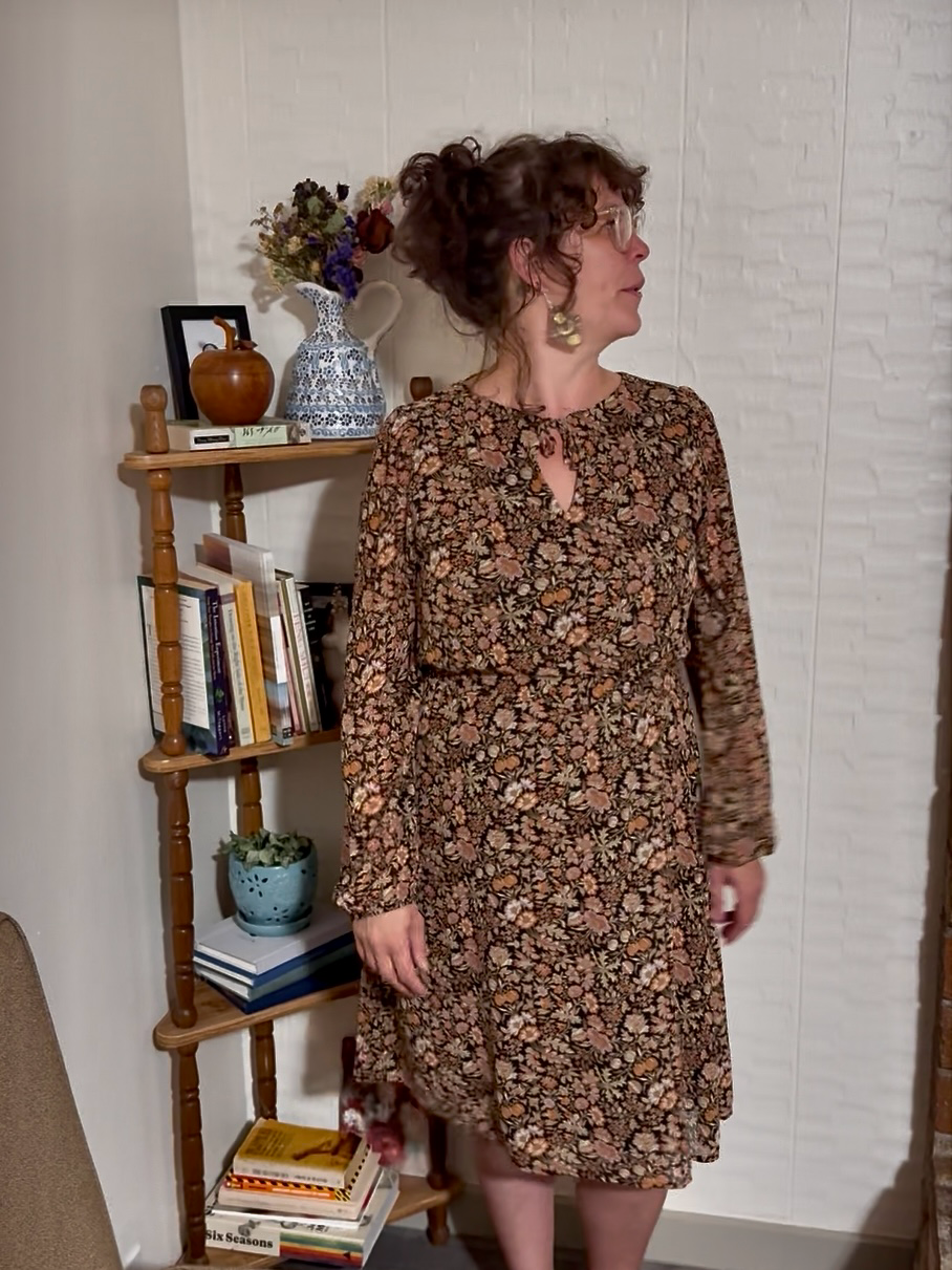 Lark + Grey Sheer Floral Midi Dress