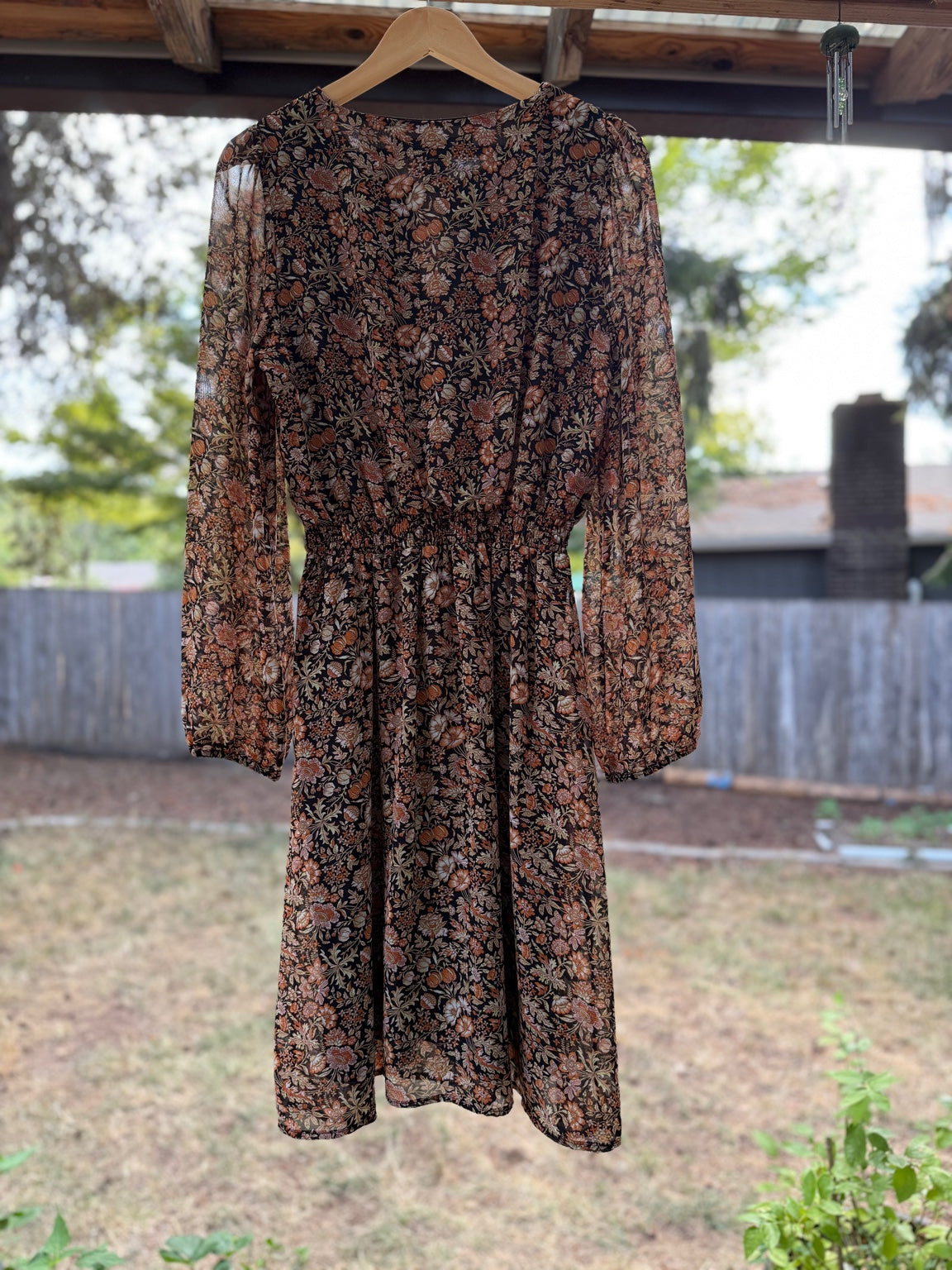 Lark + Grey Sheer Floral Midi Dress