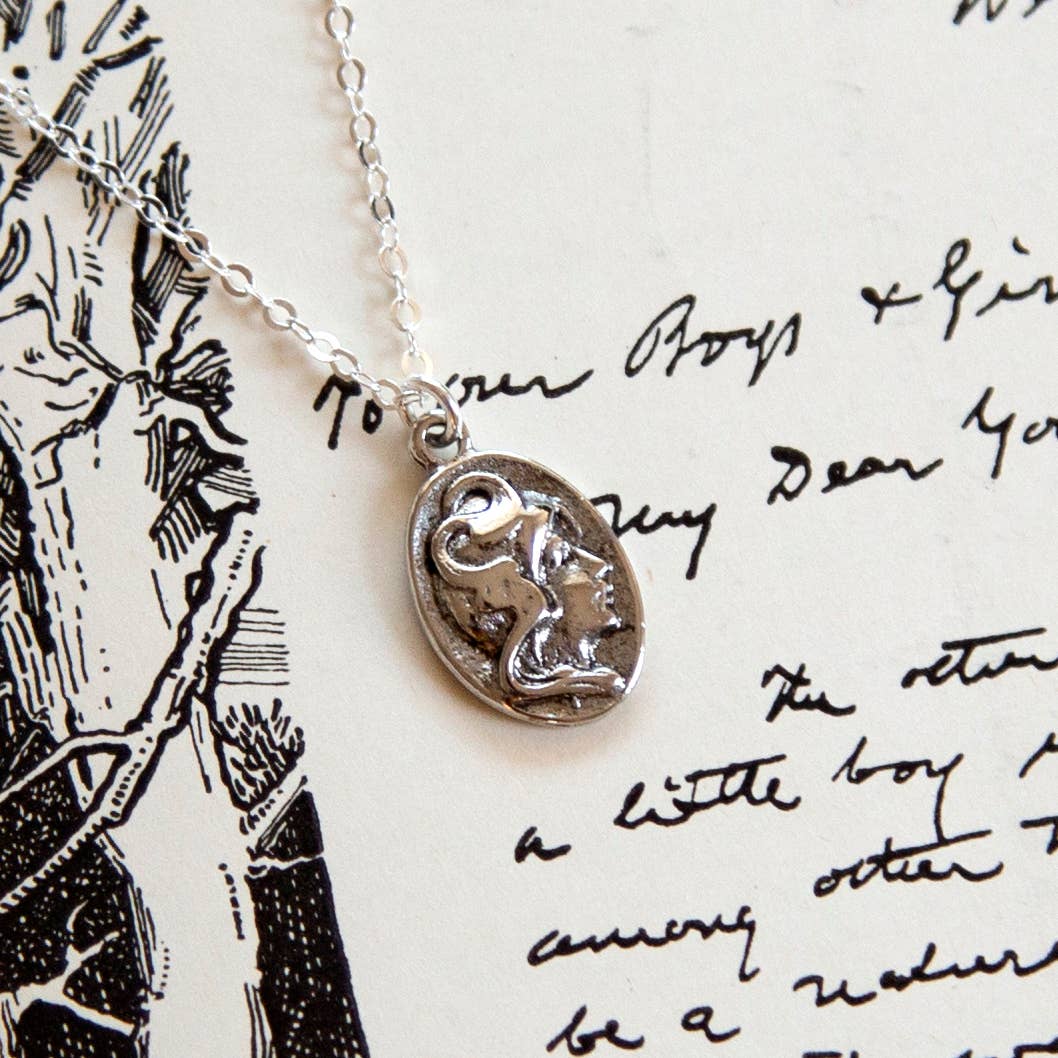 Vintage Silver Cameo Necklace