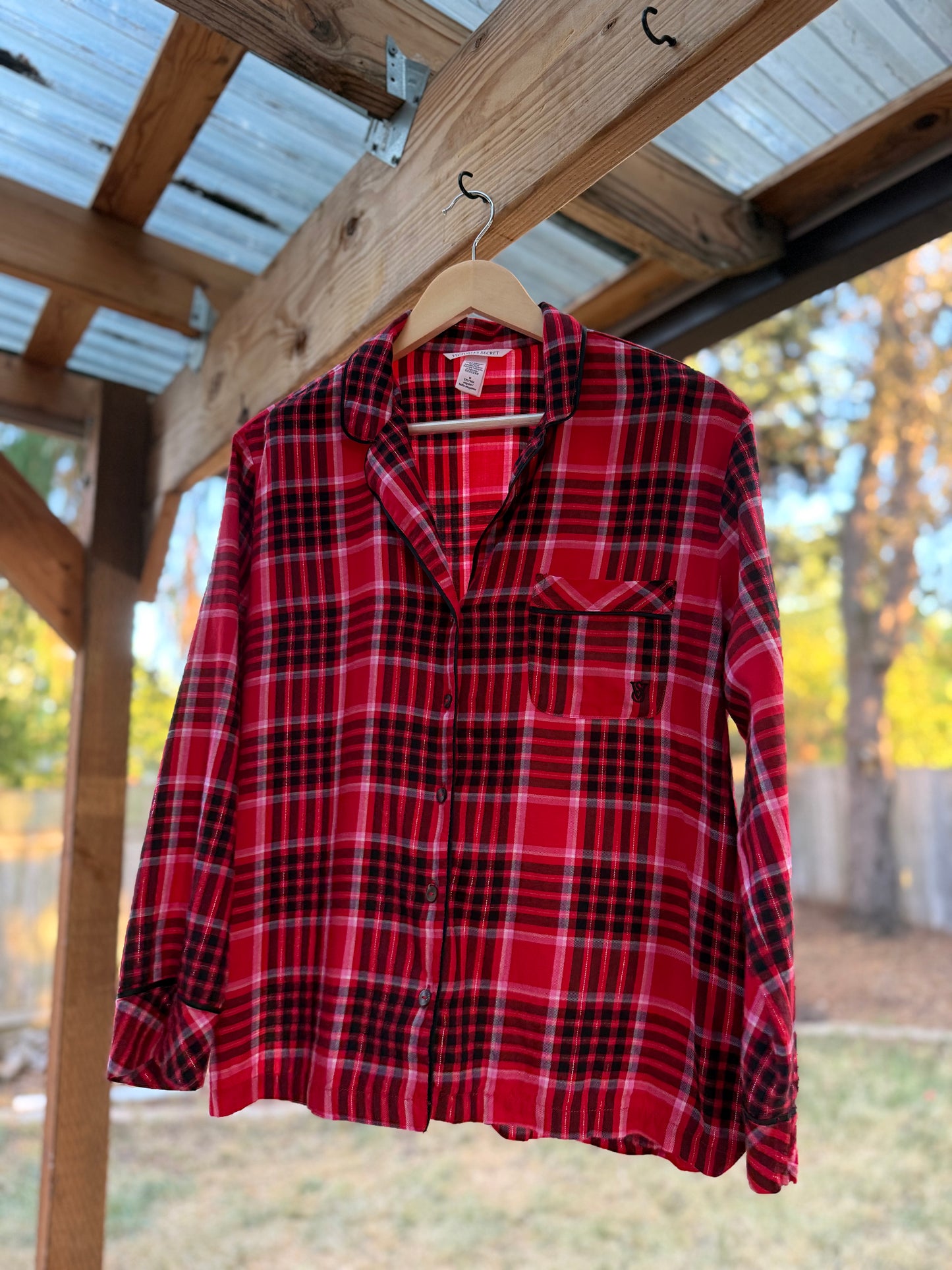 Victoria’s Secret Red Plaid Sleep Shirt