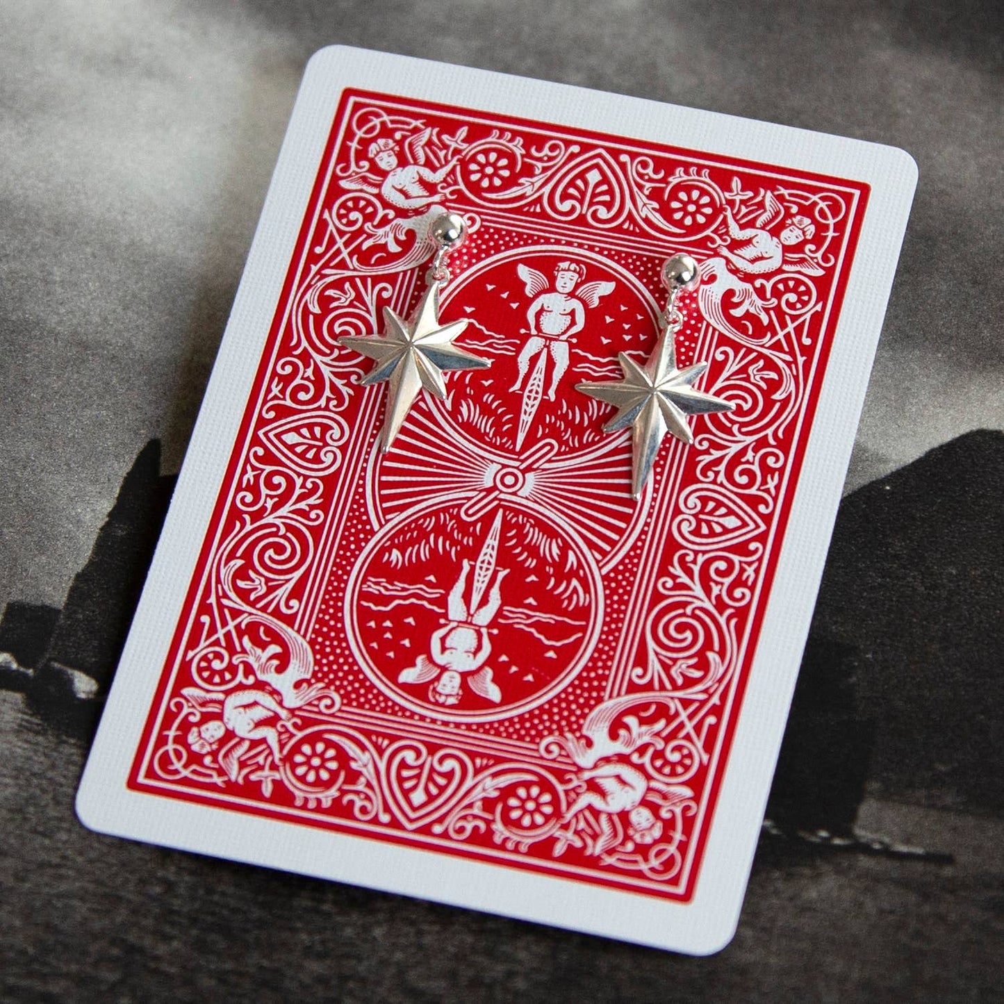 Vintage Silver Starburst Earrings