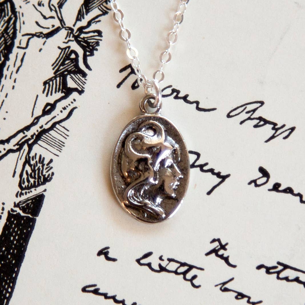 Vintage Silver Cameo Necklace