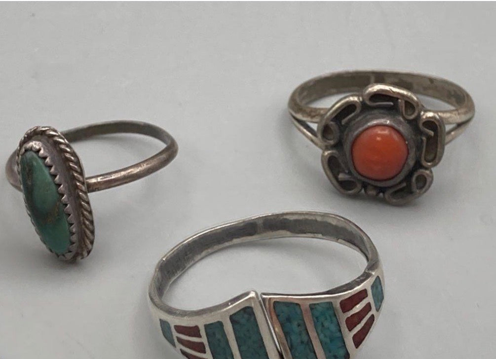 Southwestern-Style Sterling Rings