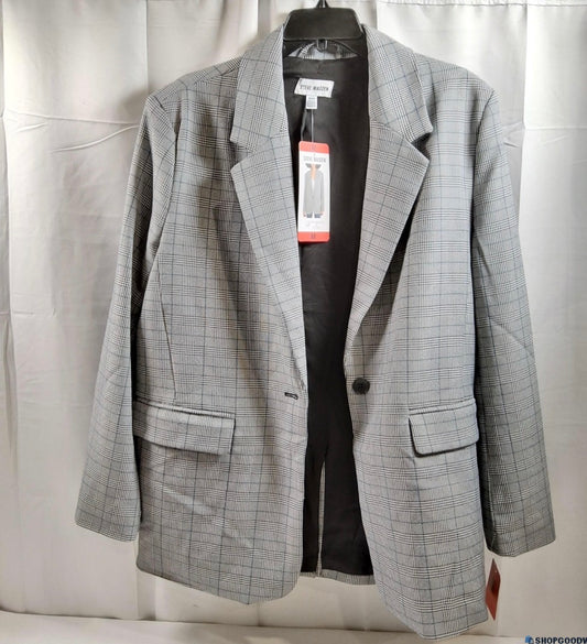 Steve Madden Glen Plaid Oversized Blazer