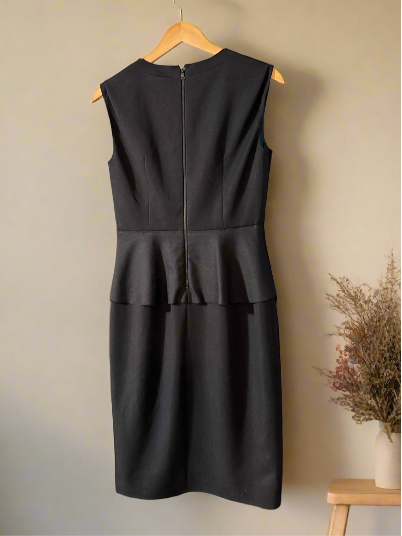 T Tahari Black Peplum Sheath Dress