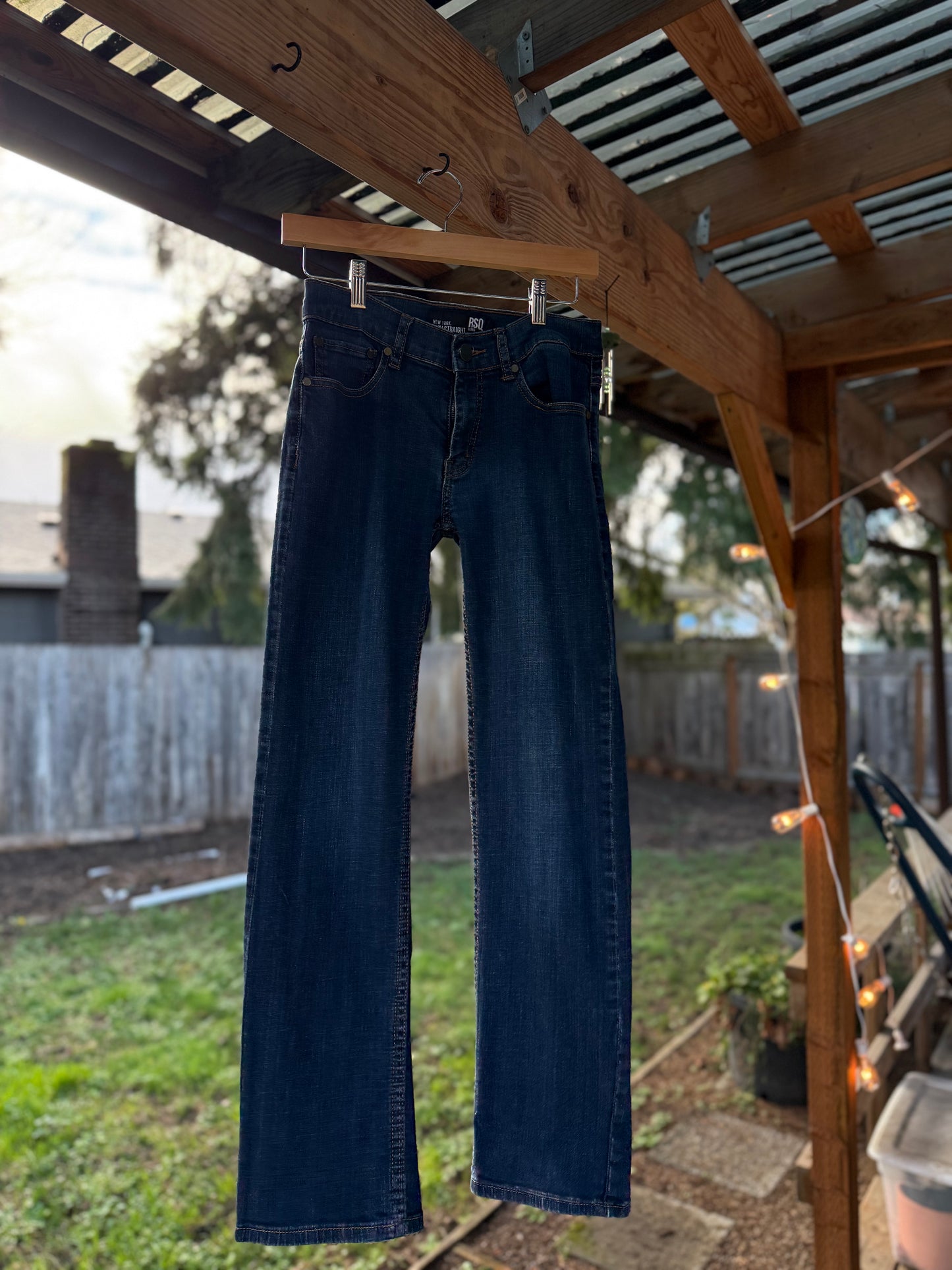 Dark Wash RSQ New York Slim Straight Jeans