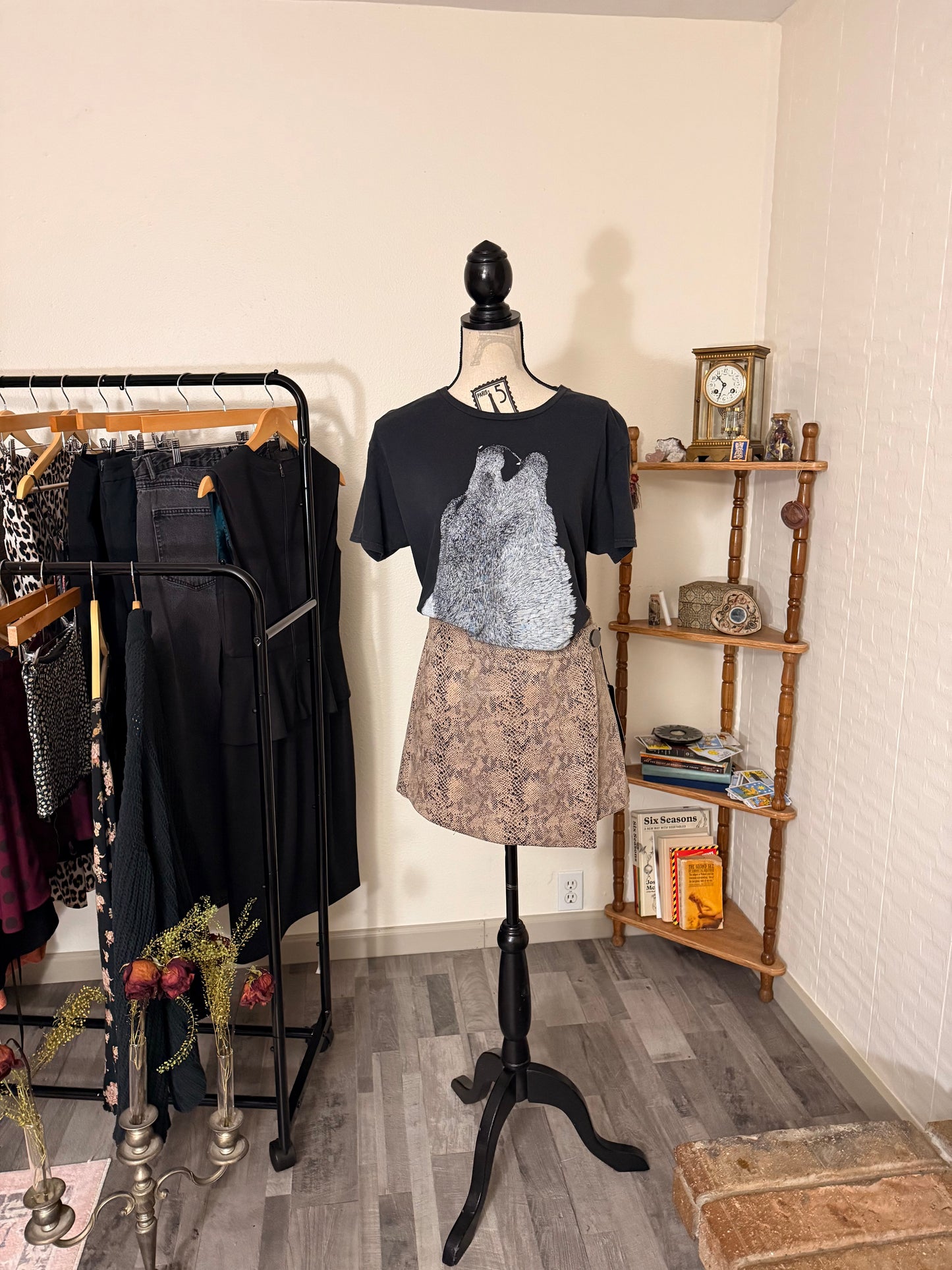 Haute Monde Snake Print Wrap Skort