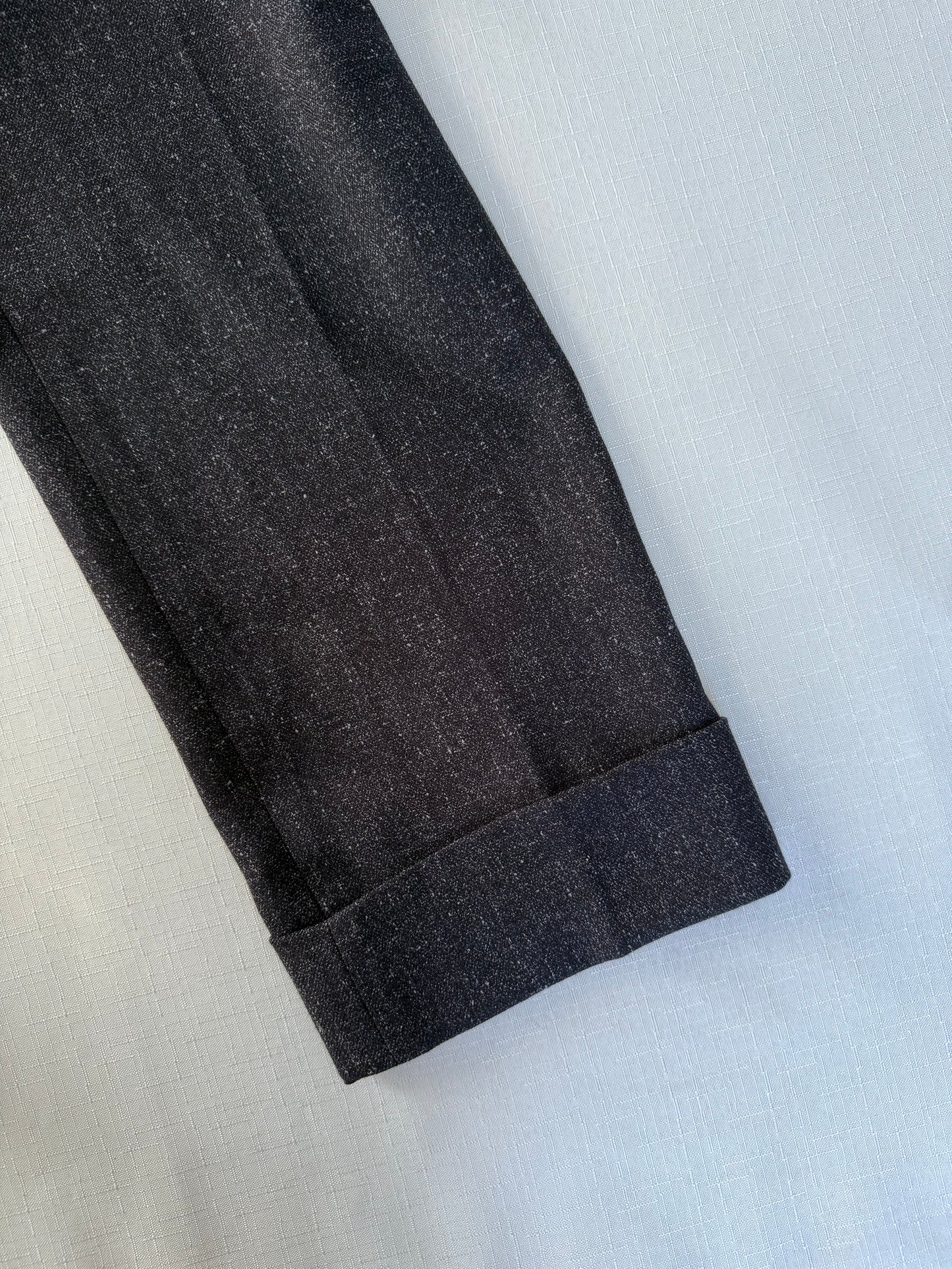 Aqua Speckled Cuffed Trousers