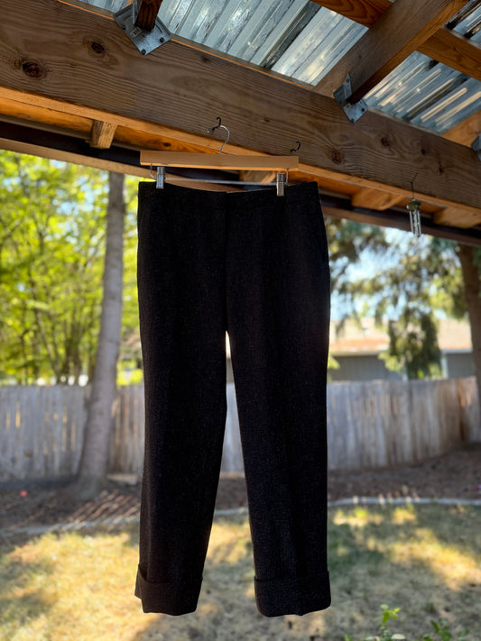 Aqua Speckled Cuffed Trousers