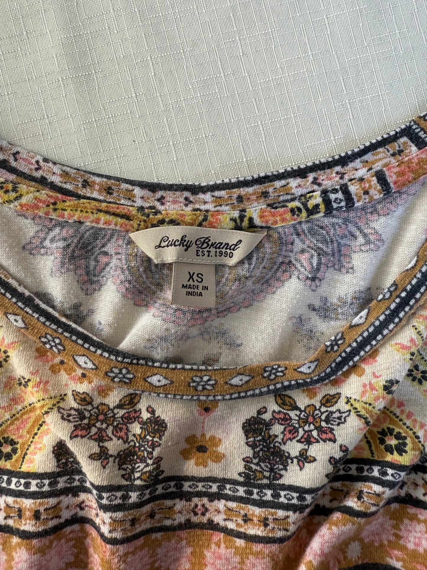 Lucky Brand Mosaic Medallion Tee