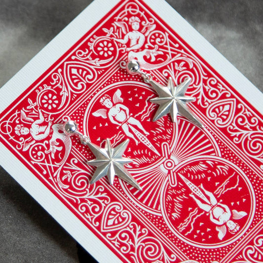 Vintage Silver Starburst Earrings
