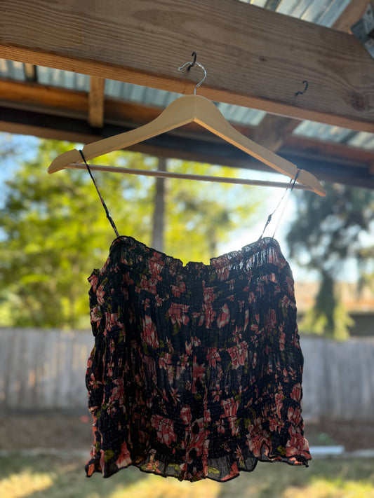 FP One Handprinted Smocked Floral Cami