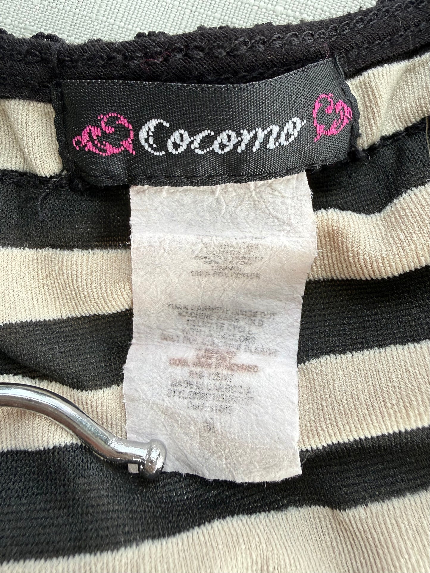 Cocomo Sheer Stripe Lace Panel Tank