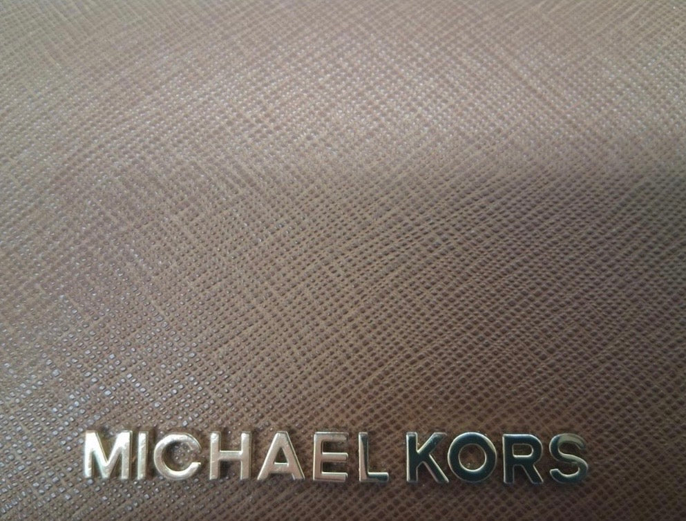 Michael Kors Jet Set Saffiano Leather Bifold Wallet — Luggage Brown