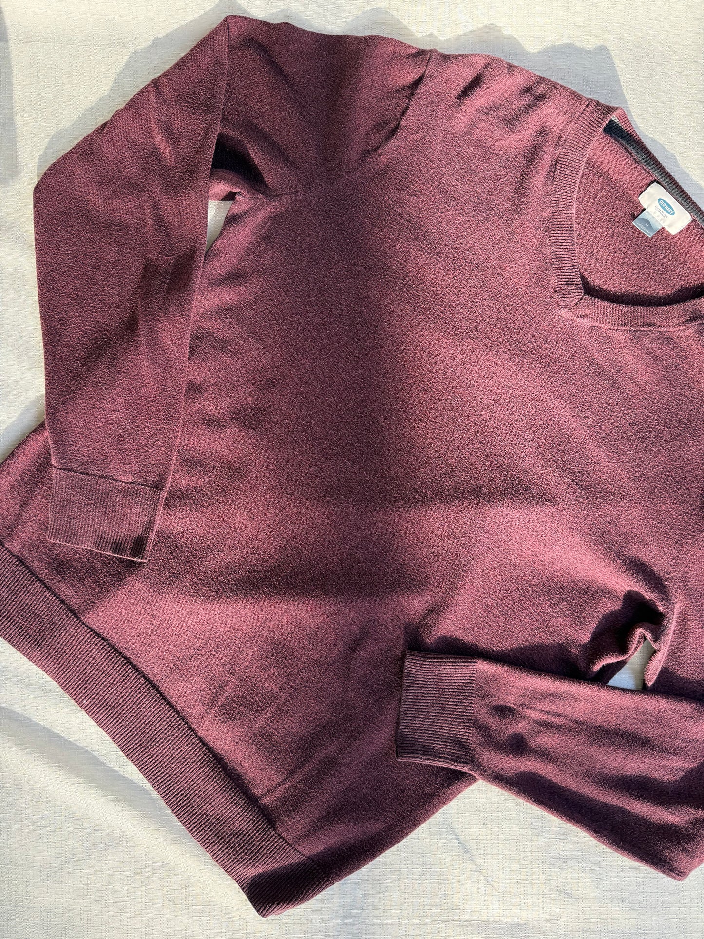 Old Navy Plum V-Neck Knit Sweater