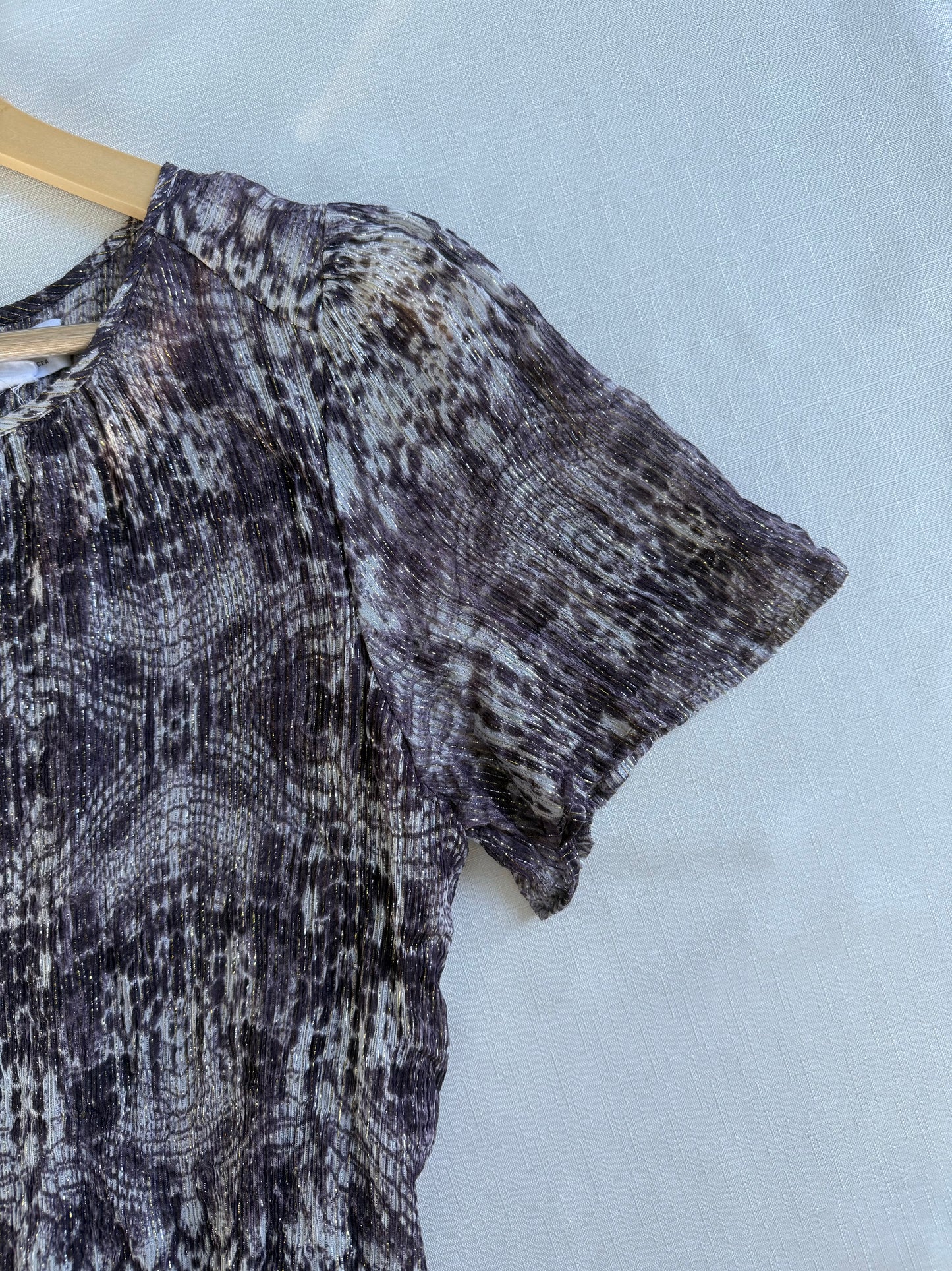 Velvet Metallic Snake Burnout Blouse