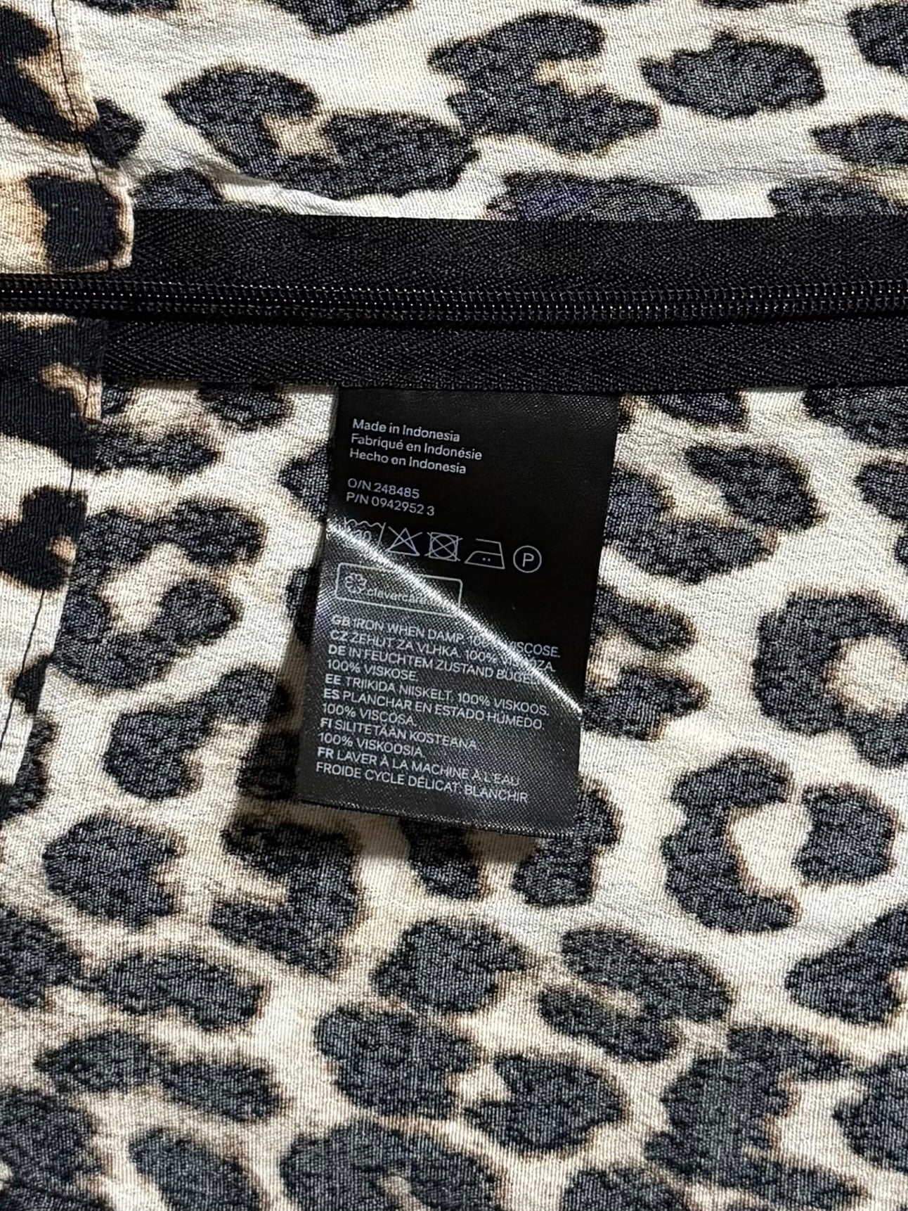 H&M Leopard Print Bias-Cut Midi Skirt