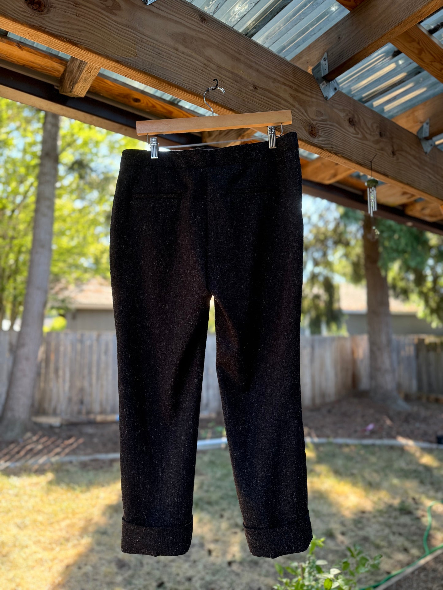 Aqua Speckled Cuffed Trousers