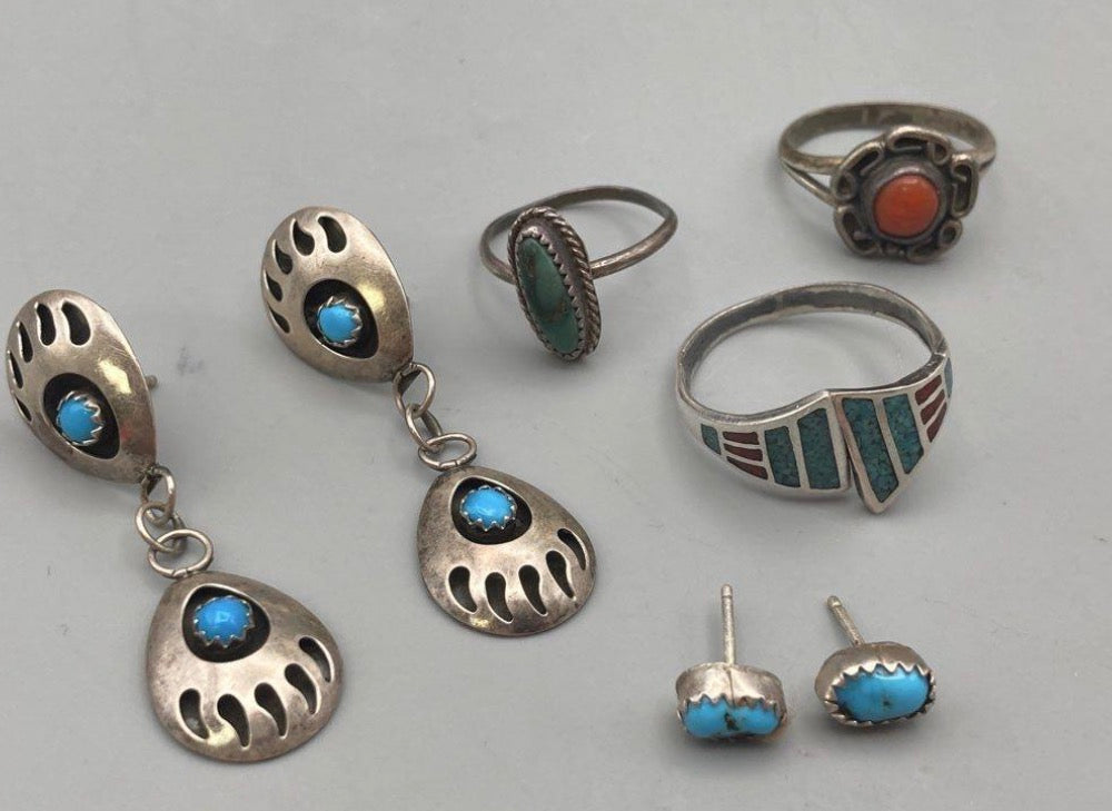Southwestern-Style Turquoise Cabochon Studs
