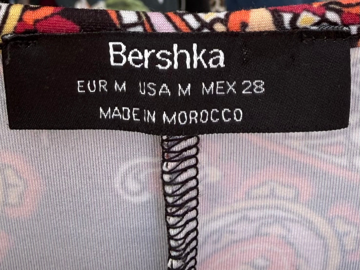 Bershka Paisley Print Ruched Bodycon Mini Dress