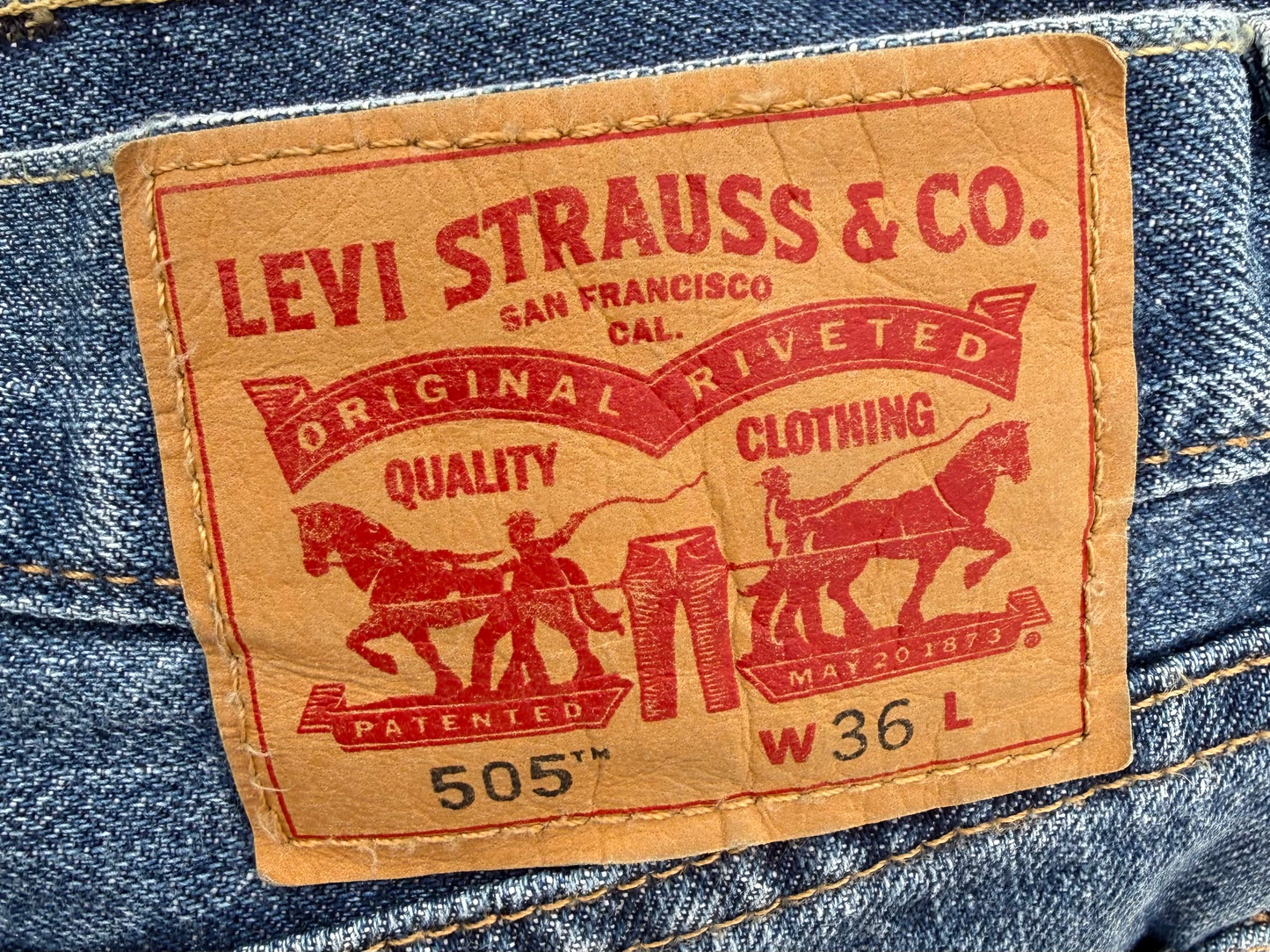 Levi’s 505 Regular Fit Shorts — Dark Wash