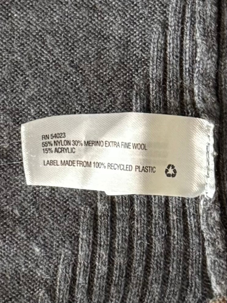 Gap Charcoal Gray Merino Wool Turtleneck Sweater