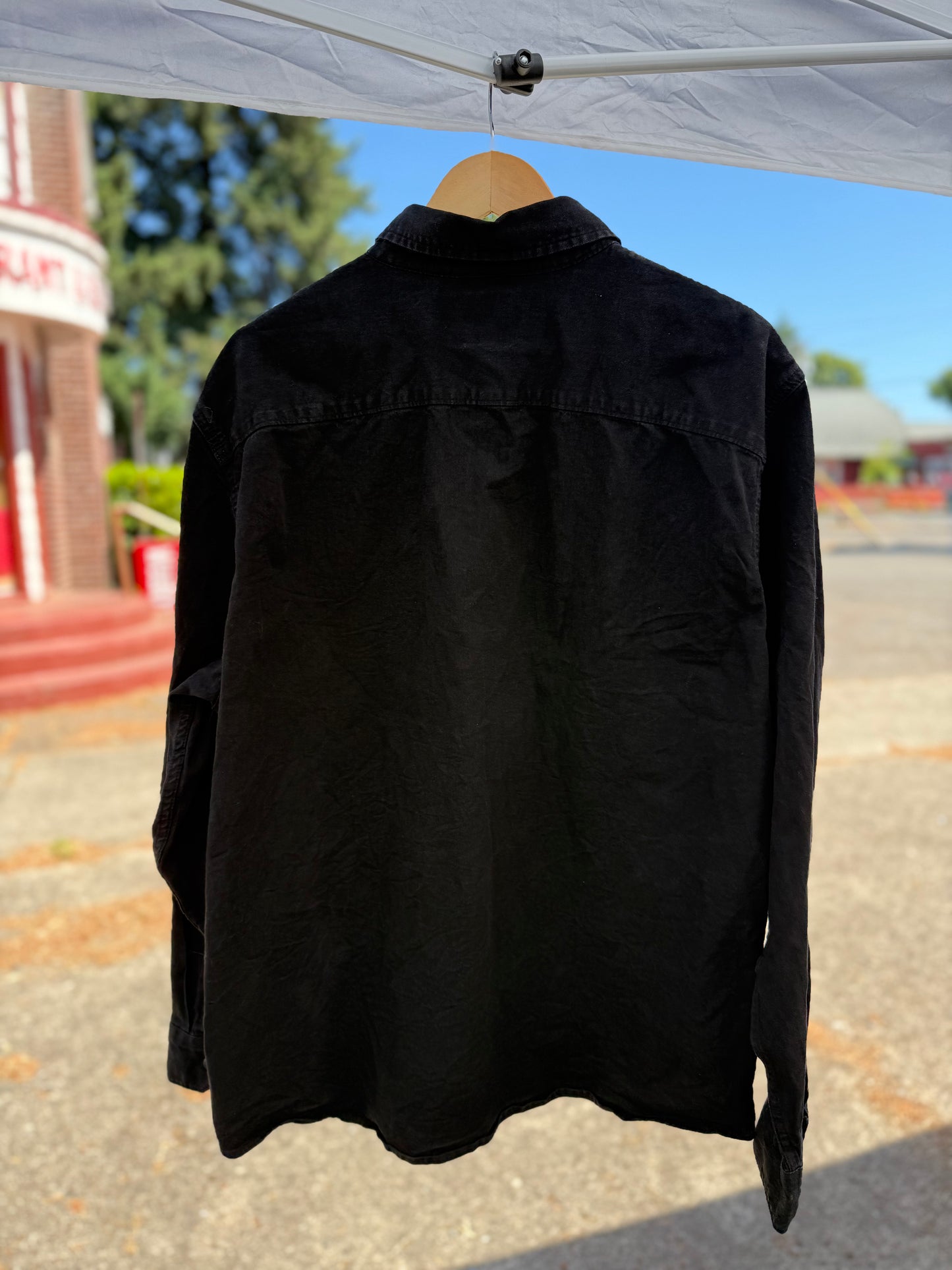 Wrangler Black Button-Down Shirt