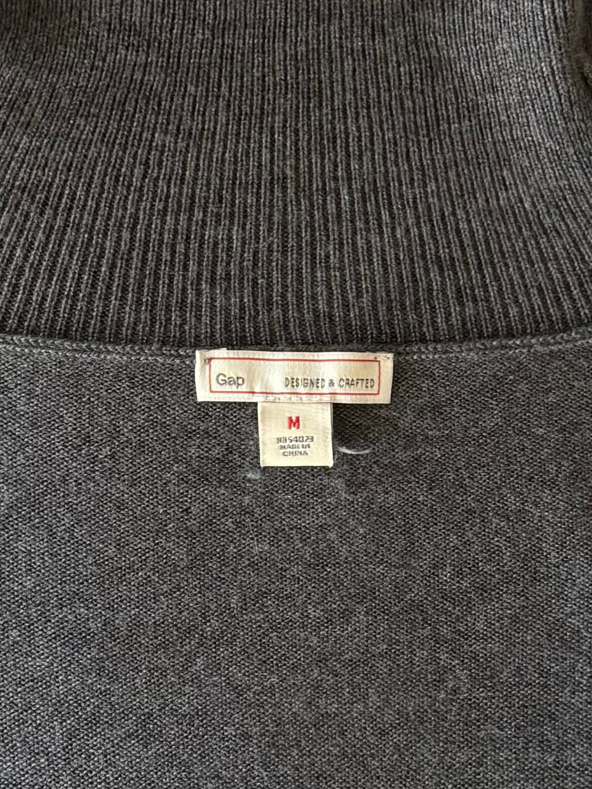 Gap Charcoal Gray Merino Wool Turtleneck Sweater
