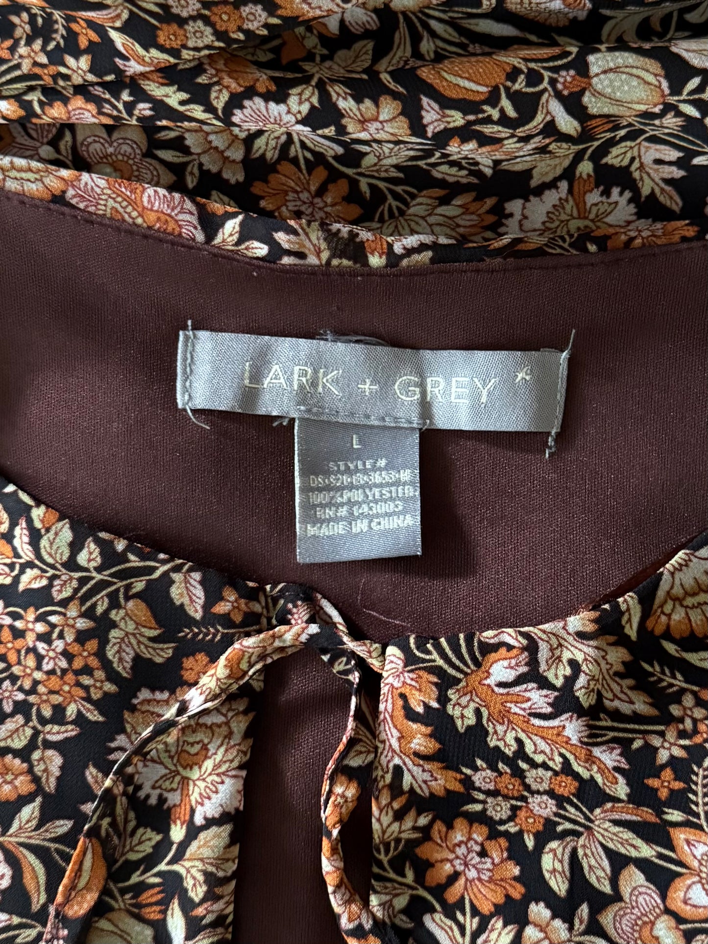 Lark + Grey Sheer Floral Midi Dress