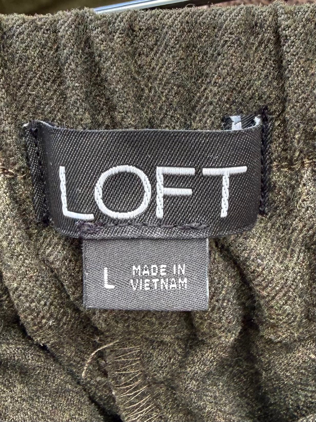 LOFT Pull-On Trousers in Dark Olive